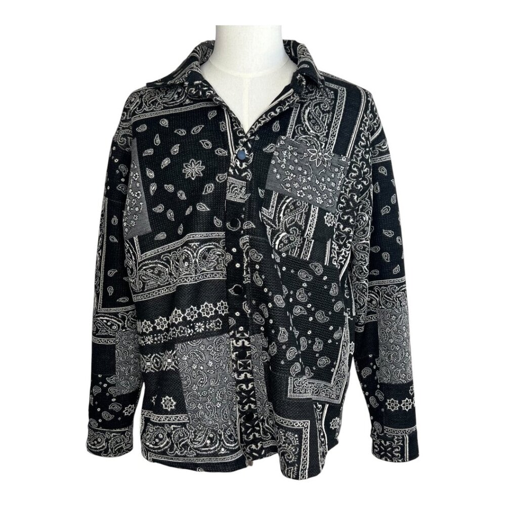 Zara Bandana Handkerchief Print Shirt Jacket